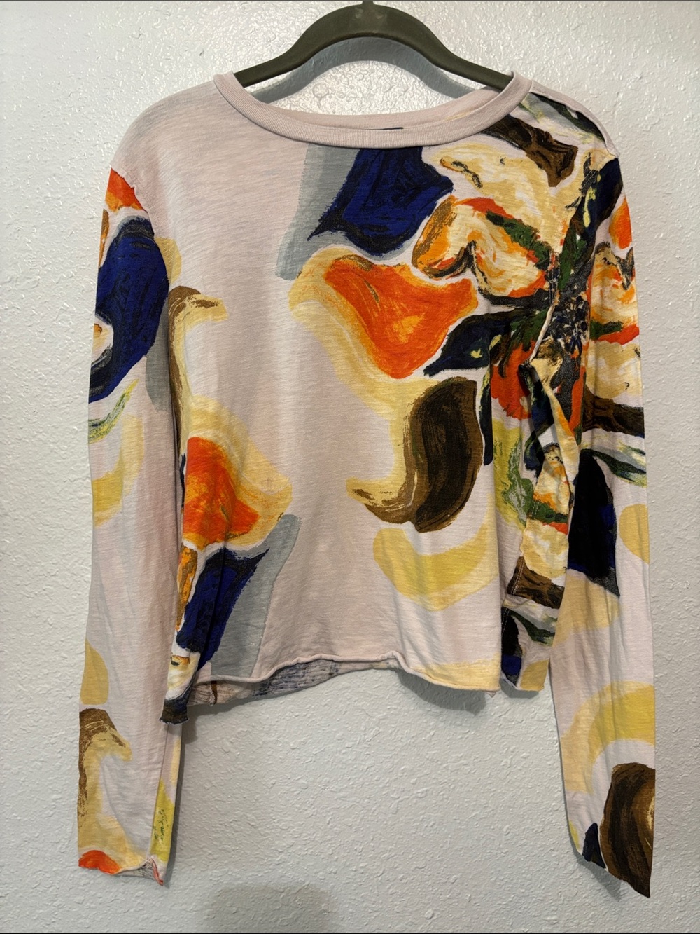 Anthropologie Painterly Floral Long-Sleeve Top